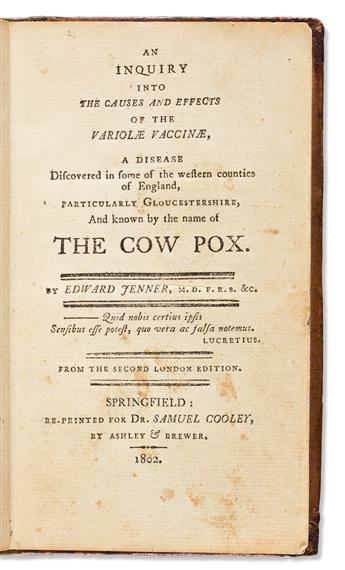 Small Pox and Cow Pox: Three American Titles.